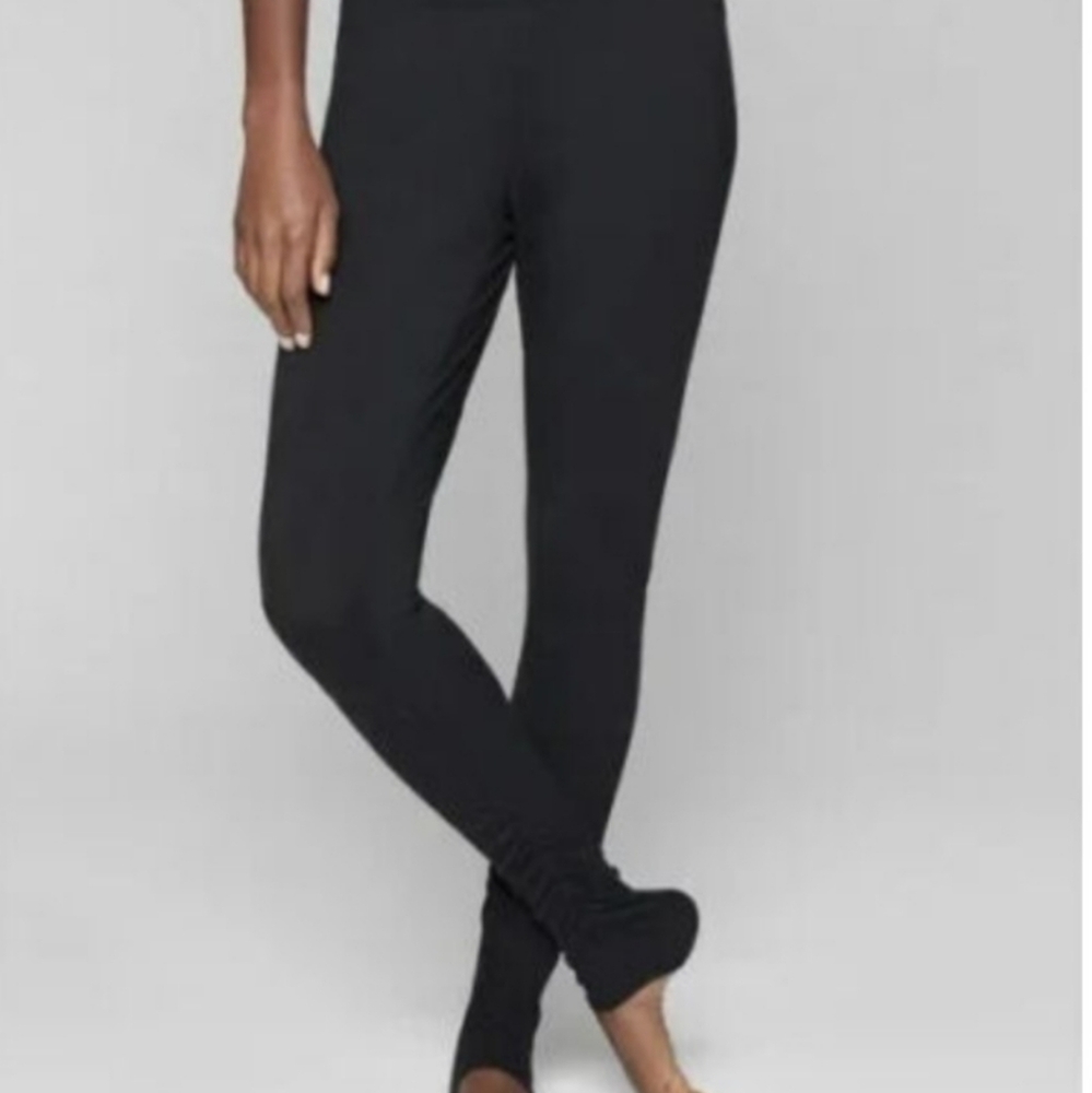 Athleta Restore Slim Ruched Lightweight Black‎ Leggings Size Medium